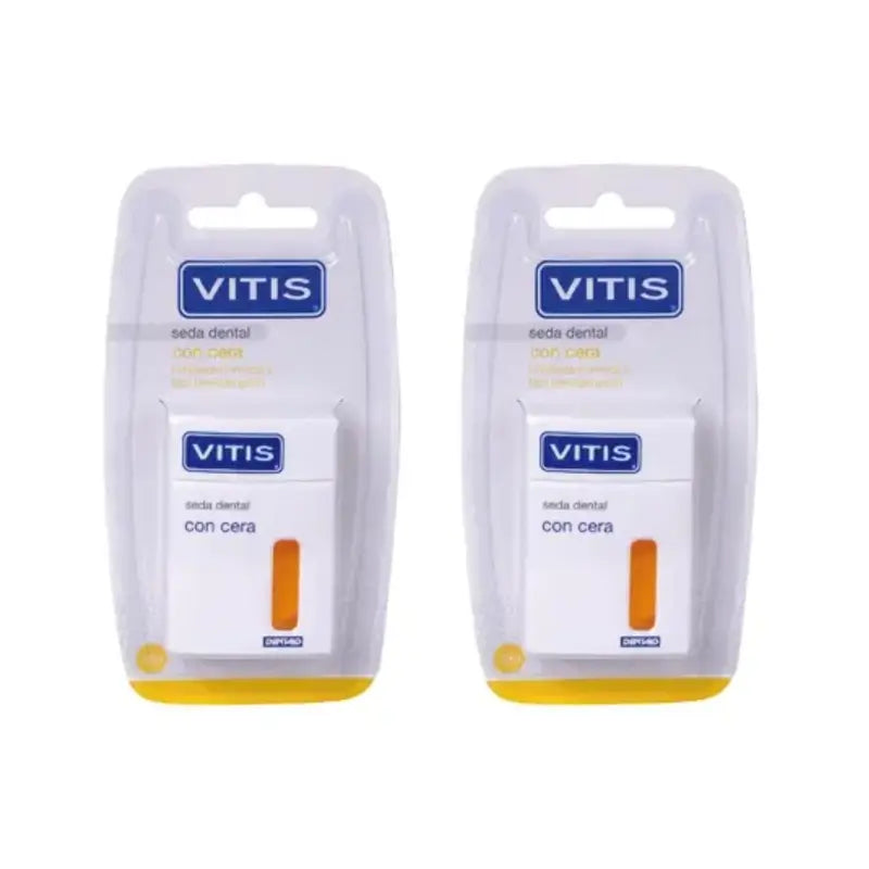 Filo interdentale Vitis con cera, 2X50 M