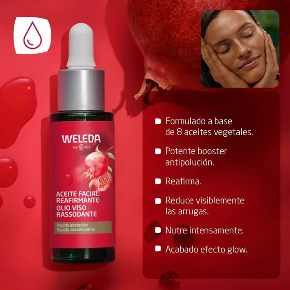 Weleda Olio viso rassodante al melograno, 30 ml