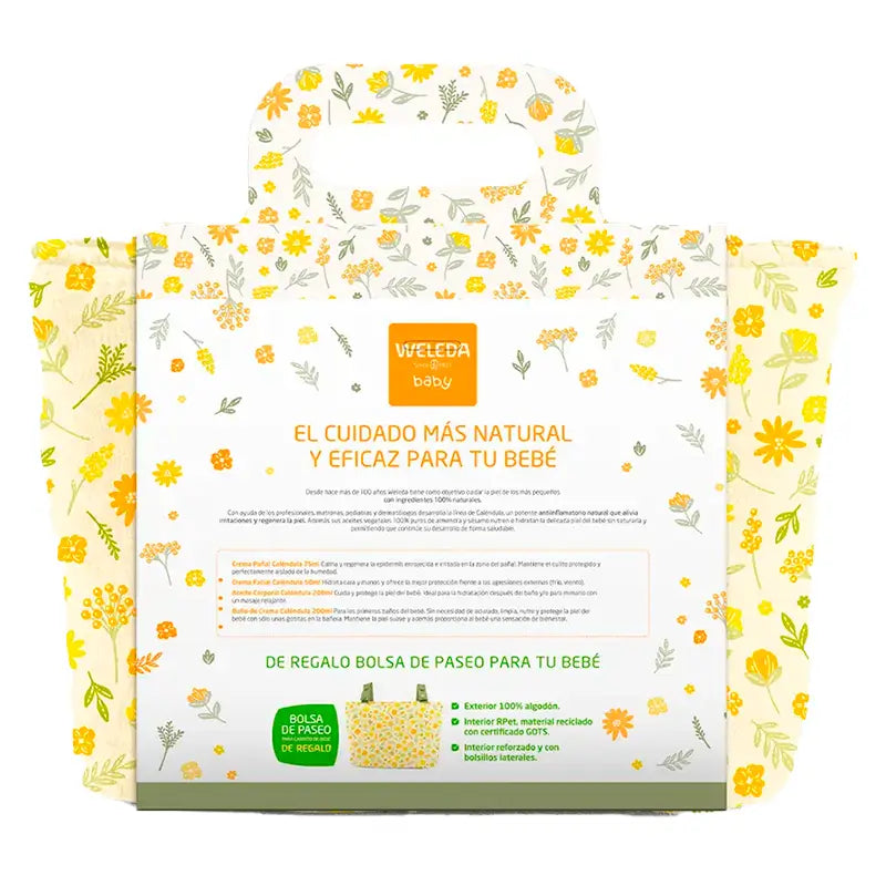 Weleda Baby Welcome Set. Crema per pannolini 75Ml+ Crema viso 50Ml+ Bagno crema 200Ml+ Olio corpo 200Ml+ Borsa regalo