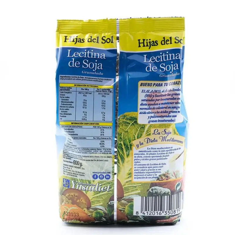 Ynsadiet Lecitina di soia granulata OGM in busta , 600 gr