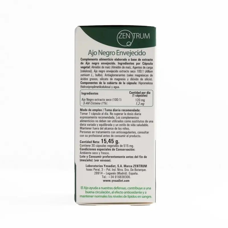 Ynsadiet Zentrum Estratto di aglio nero Forte , 30 capsule