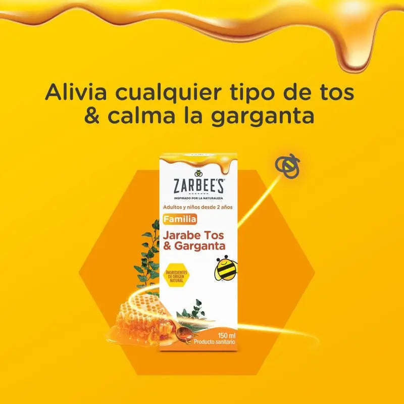 Zarbee's Cough & Throat Syrup Sciroppo per la tosse con miele, 150 ml