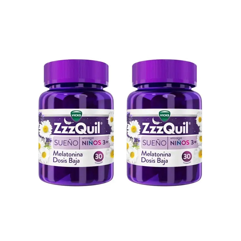 Zzzquil Natura Kids Melatonina a basso dosaggio +3 anni, 2X30 gommine