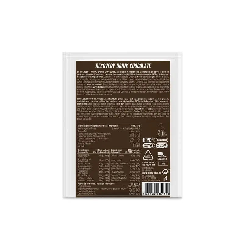 226Ers Recovery Drink - Dose singola di cioccolato per il recupero muscolare, 50 grammi
