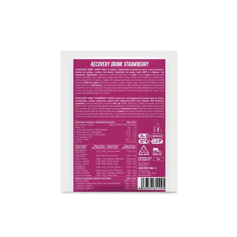226Ers Recovery Drink - Fragola Recupero Muscolare Monodose, 50 grammi