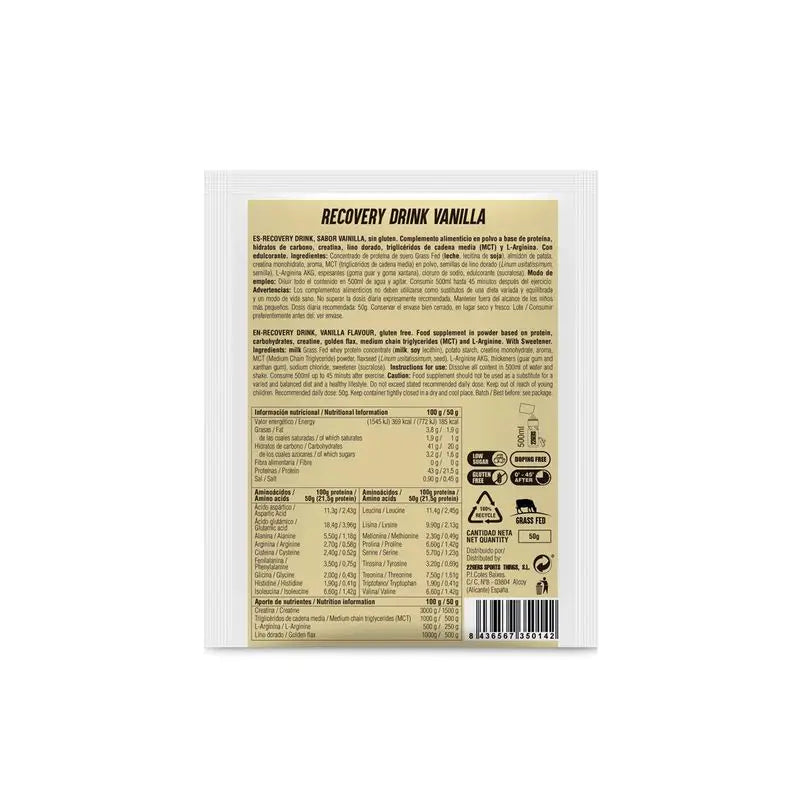 226Ers Recovery Drink - Dose singola di recupero muscolare alla vaniglia, 50 grammi