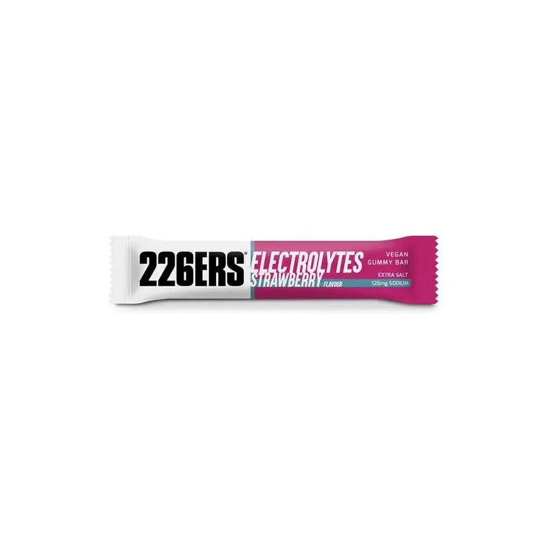 226Ers Vegan Gummy Bar Strawberry Gummy Energy Bar, 30 grams