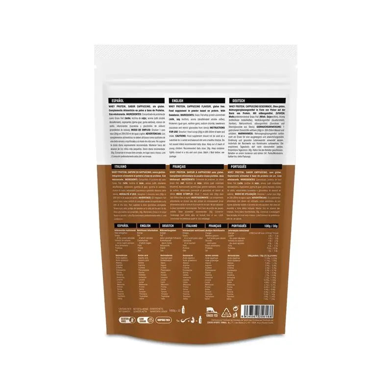 226Ers Proteine del siero di latte Grass Fed Cappuccino frullato, 1000g