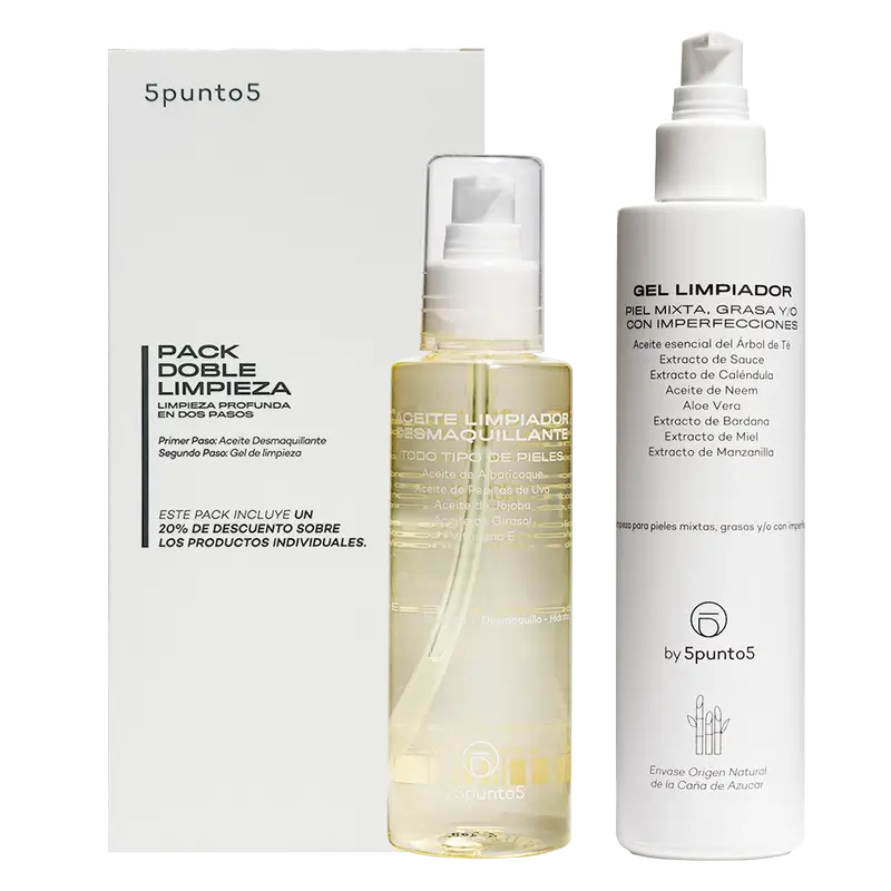 5Punto5 Impacco detergente doppio Pelle mista/grassa, 400 gr