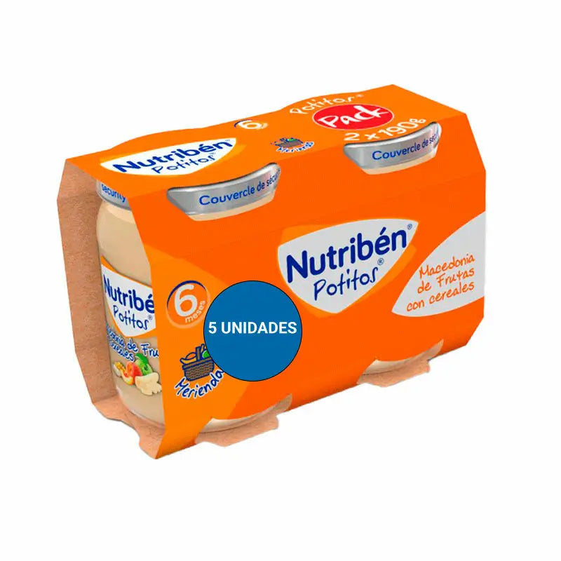 Nutriben Confezione Pot Macedonia Frutta Cereali 5 X 2 X 190 Gr