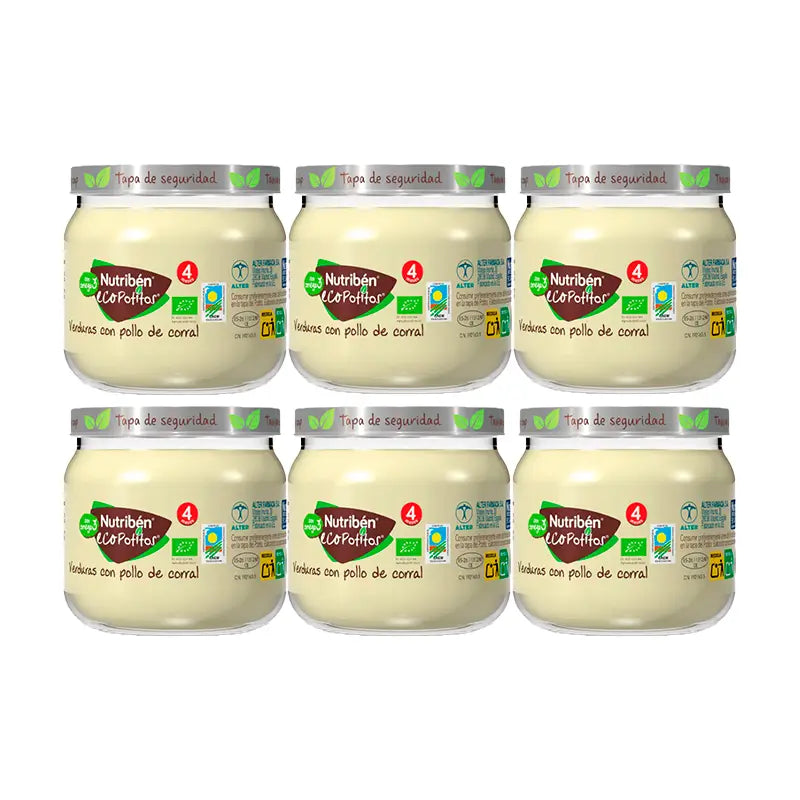 Nutriben Potito Eco Home Carne Verdura Pollo 6x120 Gr