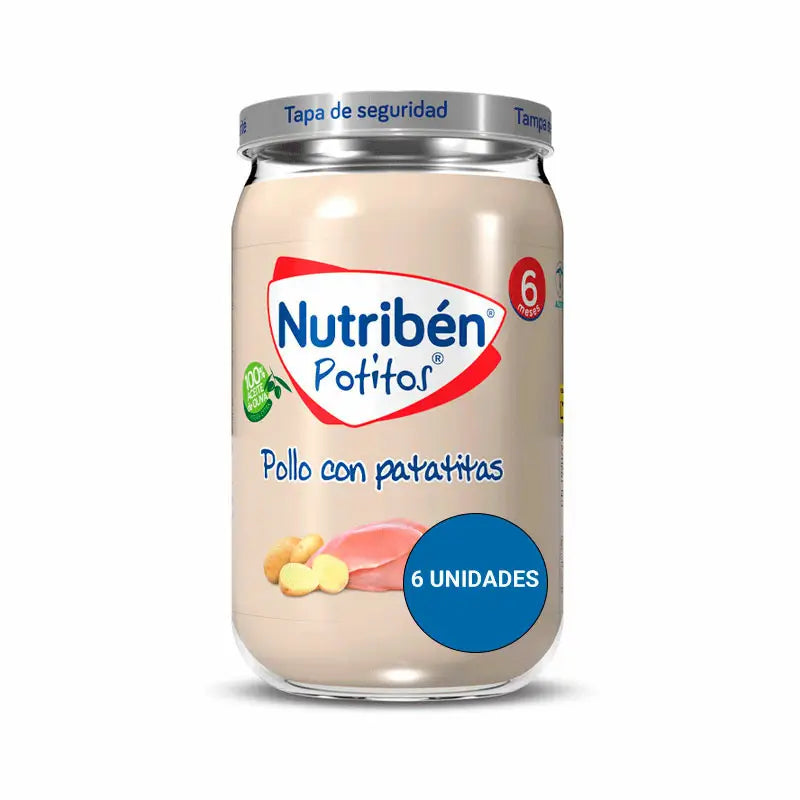 Nutriben Potito Chicken with Potato Chips 6x235g