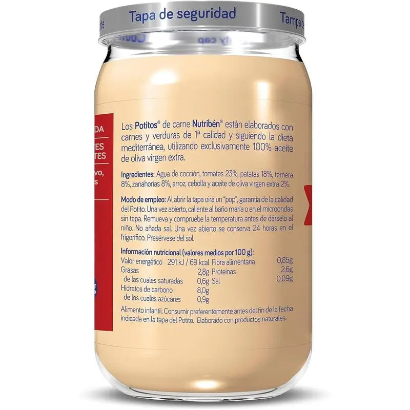 Nutriben Potito Manzo Patate e Carote 6x235g
