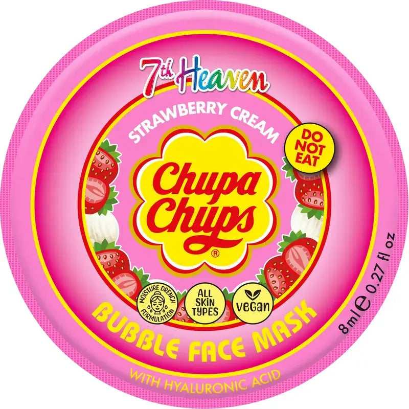 7 Heaven Bubble Chupa Chups Maschera per il viso con bolle di crema e fragola