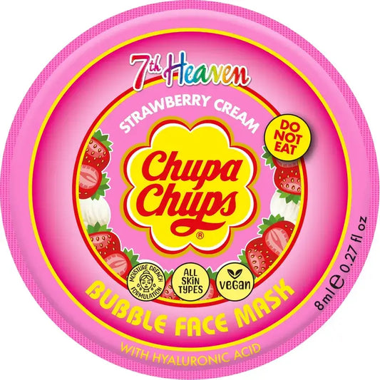 7 Heaven Bubble Chupa Chups Maschera per il viso con bolle di crema e fragola
