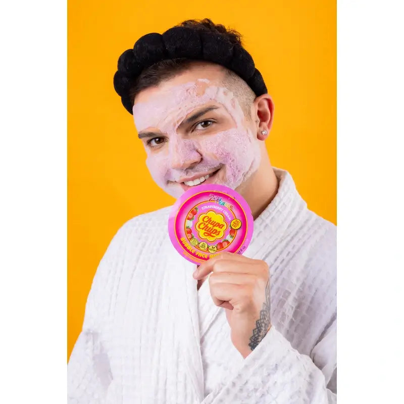 7 Heaven Bubble Chupa Chups Maschera per il viso con bolle di crema e fragola