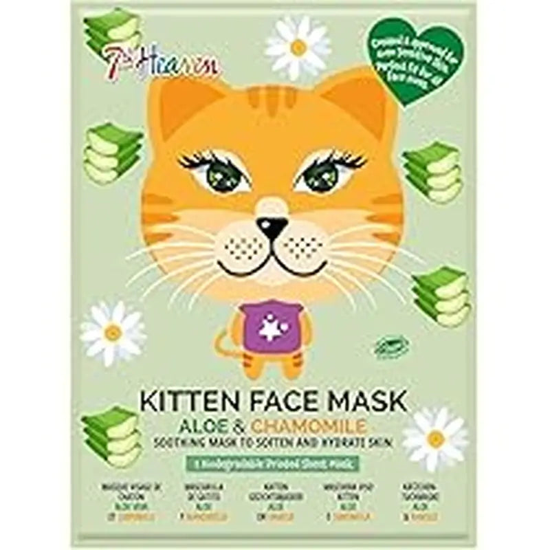 7 Heaven Animal Mask Maschera di stoffa per gattini, 3 unità