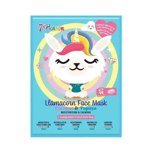 7 Heaven Animal Mask Lamacorn Maschera di stoffa, 2 unità
