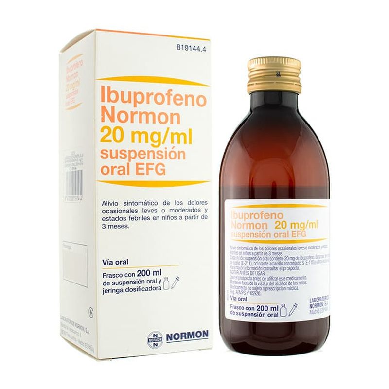 Normon Ibuprofene 20 Mg/Ml Sospensione orale, 1 flacone da 200 ml