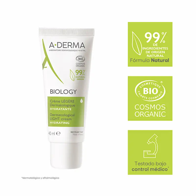 A-Derma Biology Idratante dermatologico leggero 40 ml