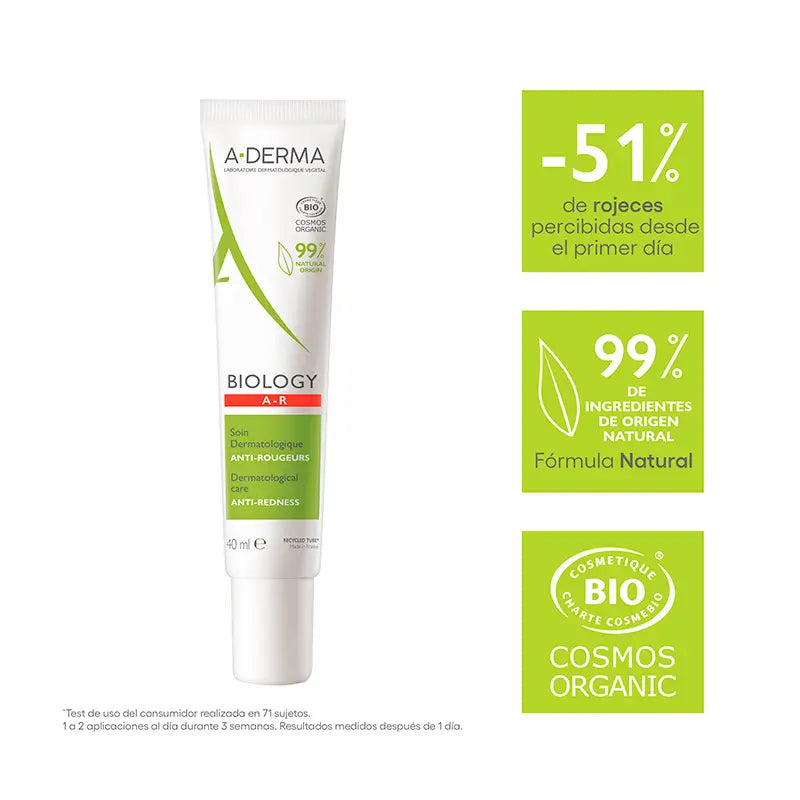 A-Derma Biology Trattamento dermatologico anti-rossore 40 ml