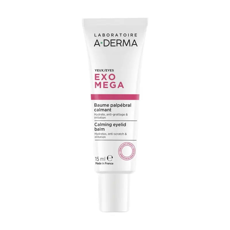 A-Derma Exomega Balsamo lenitivo per le palpebre, 15 ml