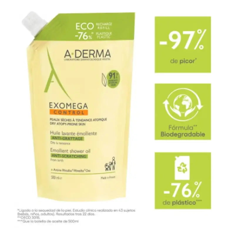 A-Derma Exomega Control Olio Eco-Ricostituente, 500 ml