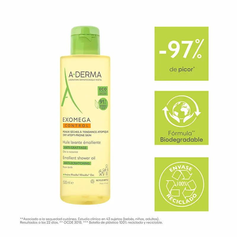 A-Derma Exomega Control Olio doccia emolliente 500 ml