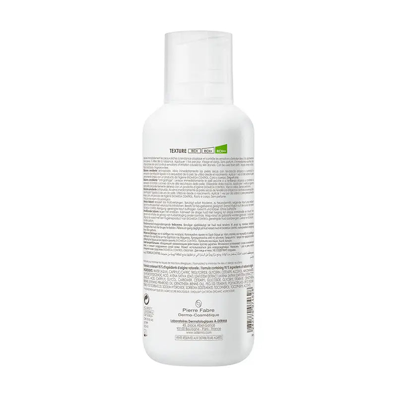 A-Derma Exomega Control Balsamo emolliente 400 ml
