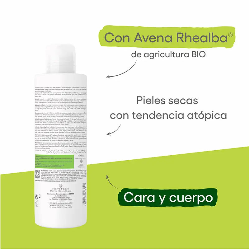 A-Derma Exomega Control Gel detergente emolliente 500 ml