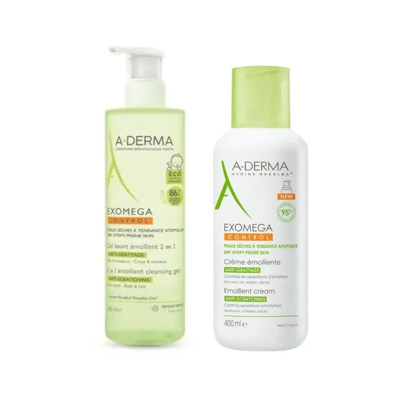 A-Derma Exomega Gel 2 In 1 + Exomega Crema 400Ml