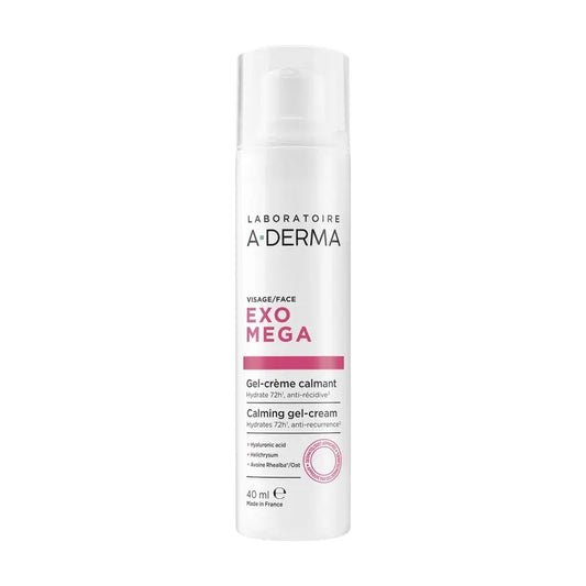 A-Derma Exomega Gel-crema lenitivo per il viso, 40 ml