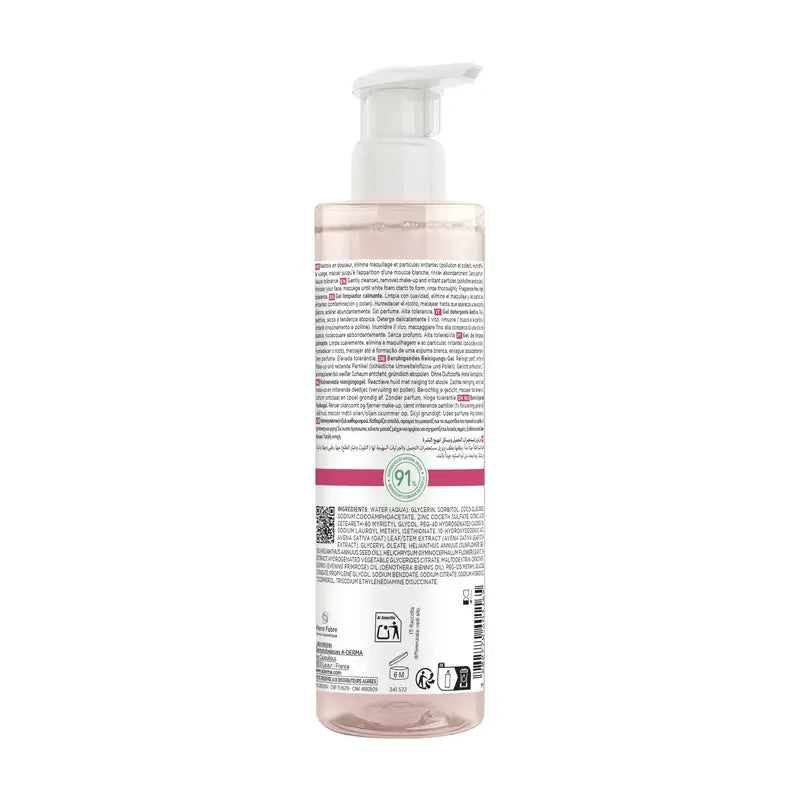 A-Derma Exomega Gel detergente lenitivo per il viso, 200 ml