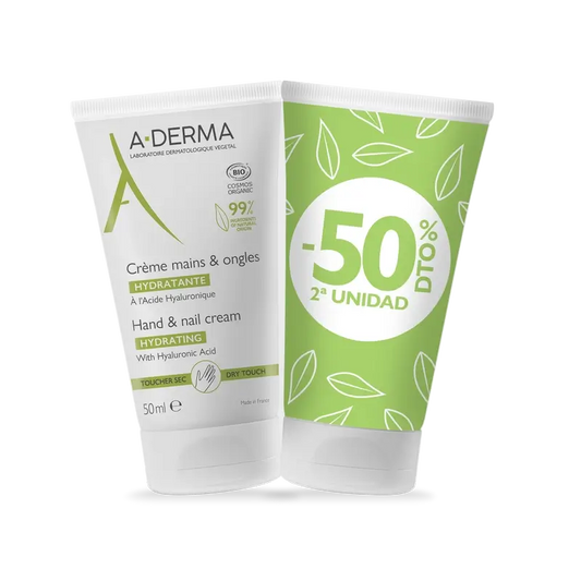 A-Derma Pack Duplo Crema mani e unghie, 2 X 50 Ml