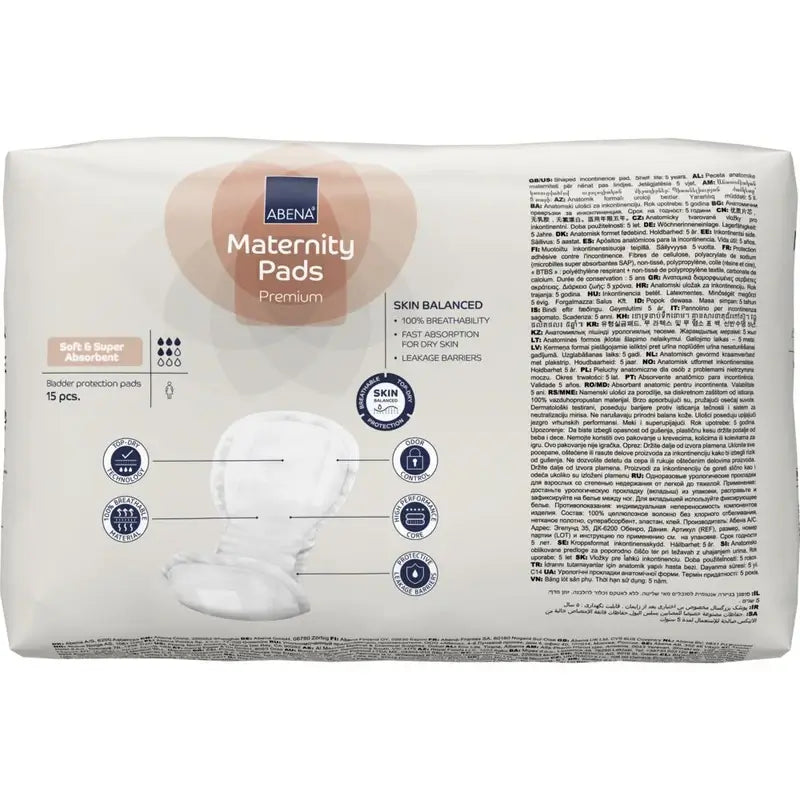 Abena Assorbenti post-parto Premium, 15 pezzi