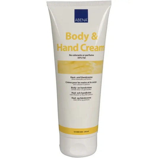 Abena Crema per il corpo e per le mani al 35% di lipidi, 200 ml