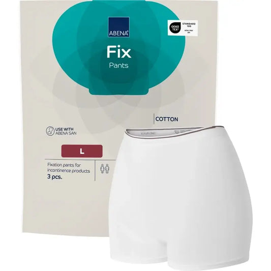 Abena Fix Mutandine di fissaggio in cotone, taglia L, 10 pezzi