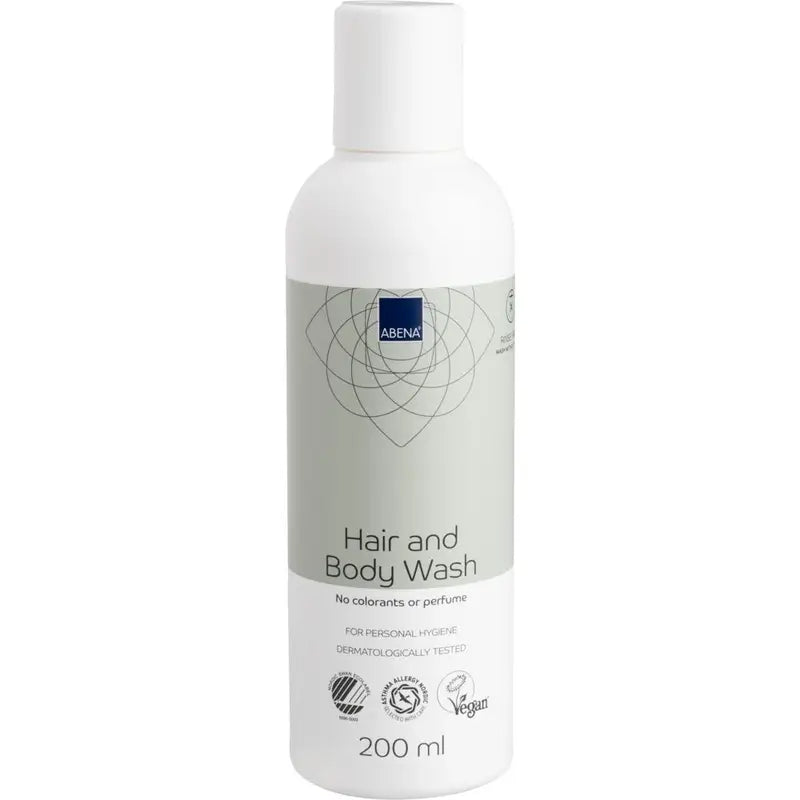 Abena Gel doccia e shampoo senza risciacquo, 200 ml