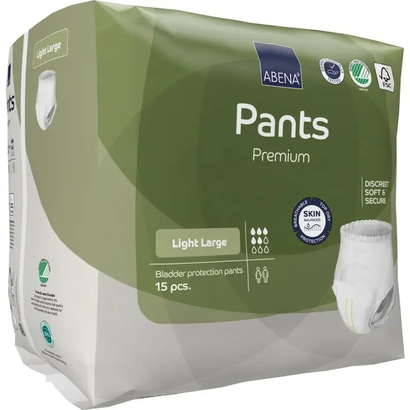 Abena Pants Premium Light Taglia L, 15 pezzi