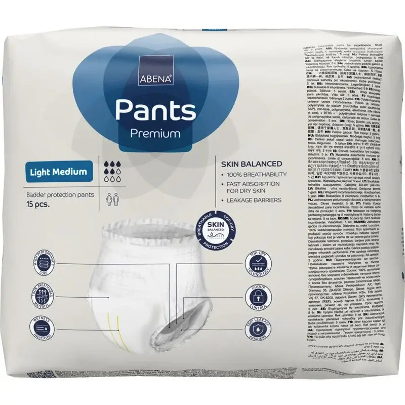 Abena Pants Premium Light Taglia M, 15 pezzi