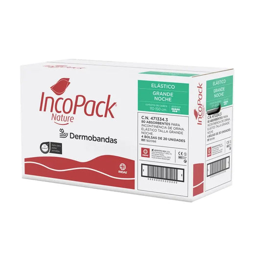 Incopack Nature Assorbente Elastico Taglia Grande, 80 pz.