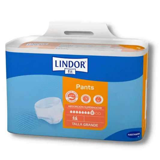 Lindor Fit Pants Super Night Panty Taglia L, 80 pezzi.