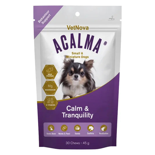 Acalma Cani di piccola taglia e miniatura, 30 bocconcini da masticare