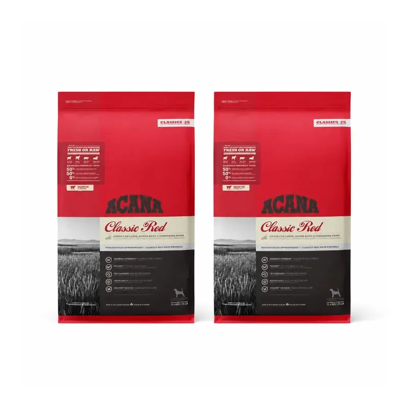 Acana Canine Adult Classics Red 9,7Kg cibo per cani confezione da 2 pezzi
