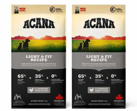 Acana Canine Adult Light 11,4 Kg Cibo per cani , confezione da 2