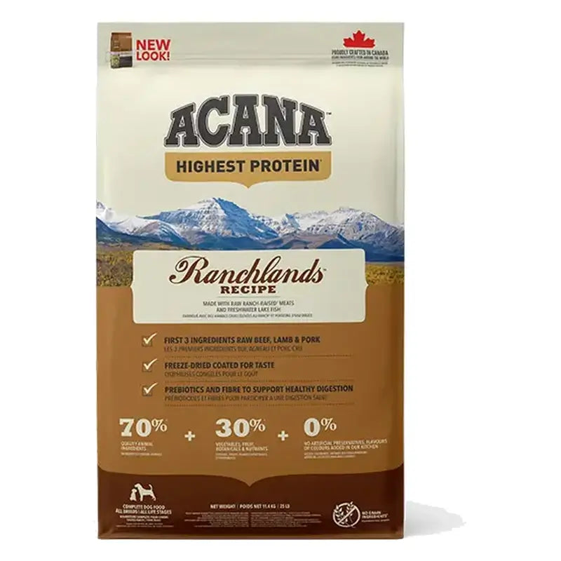 Acana Canine Adult Regionals Ranchlands Prairie 11,4Kg cibo per cani
