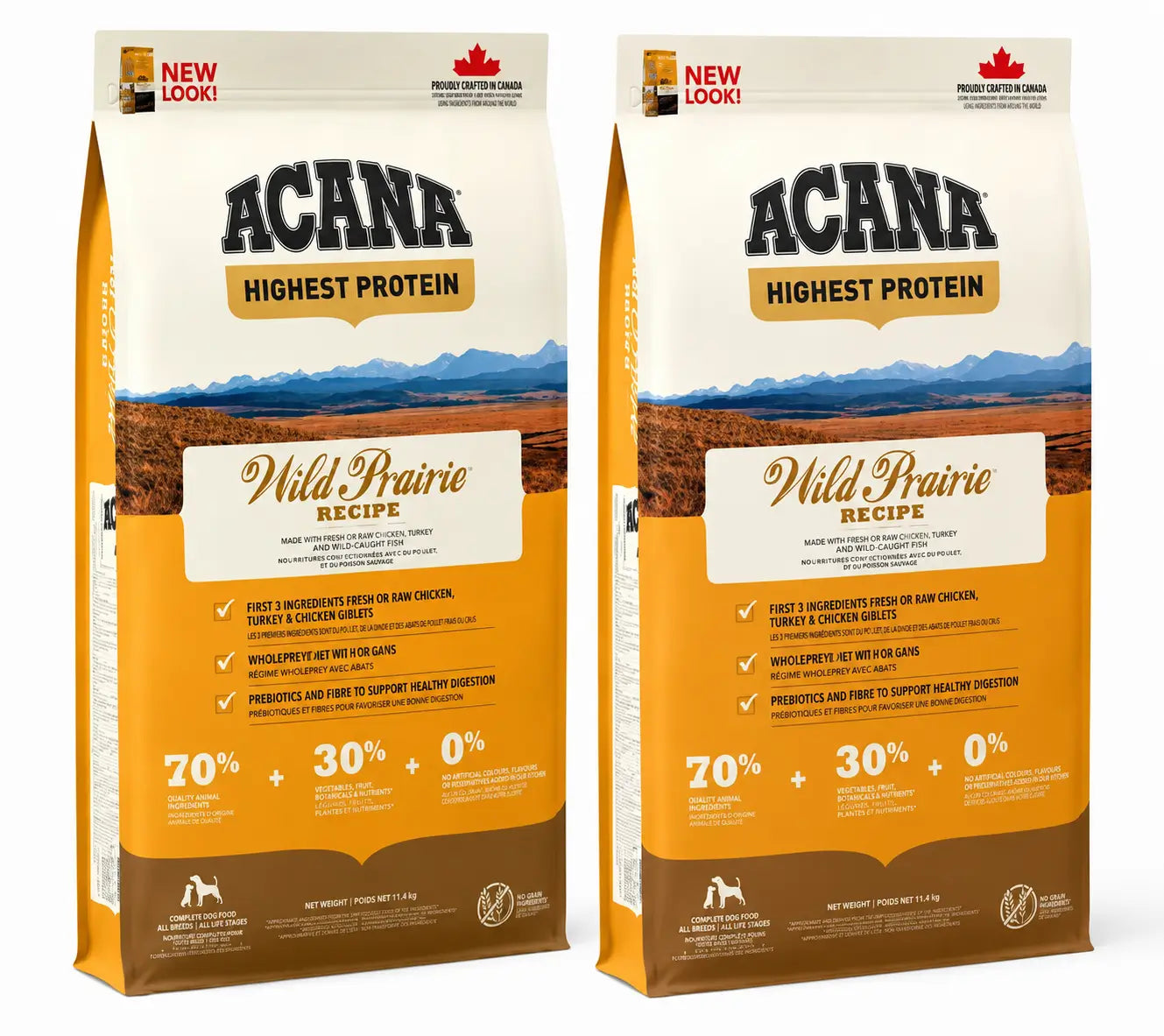 Acana Canine Adult Regionals Wild Prairie 11,4 Kg cibo per cani , confezione 2