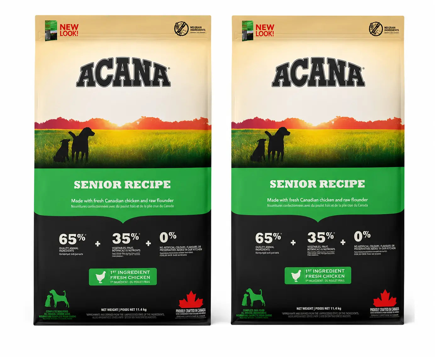 Acana Canine Senior 11,4 Kg cibo per cani , confezione da 2