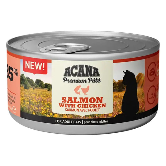 Acana Feline Premium Pate Salmon & Chicken 24X85Grs cibo umido per gatti