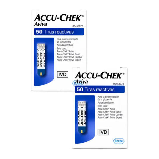Accu-Chek Aviva Strisce reattive per la misurazione della glicemia, confezione da 2 x 50 unità